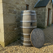 200L Rustic Silver Oak Barrel Water Butt